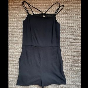 Mango Black Strappy Romper